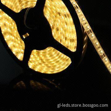 LED Strip with White/Copper PCB, 3M Adhesive Tape, and 12/24 Input Voltage